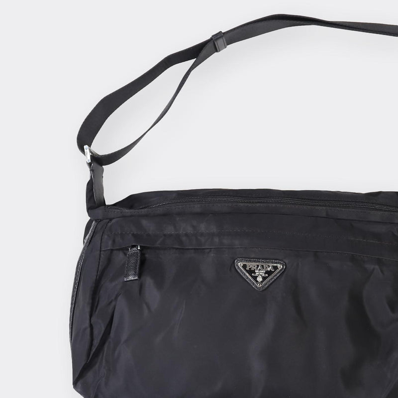 Prada Messenger shoulder bag in black nylon