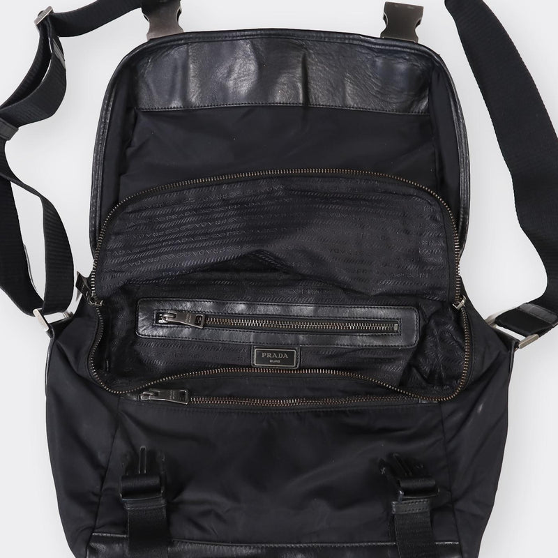 Prada New Classic Nylon Camera Bag in Black for Men