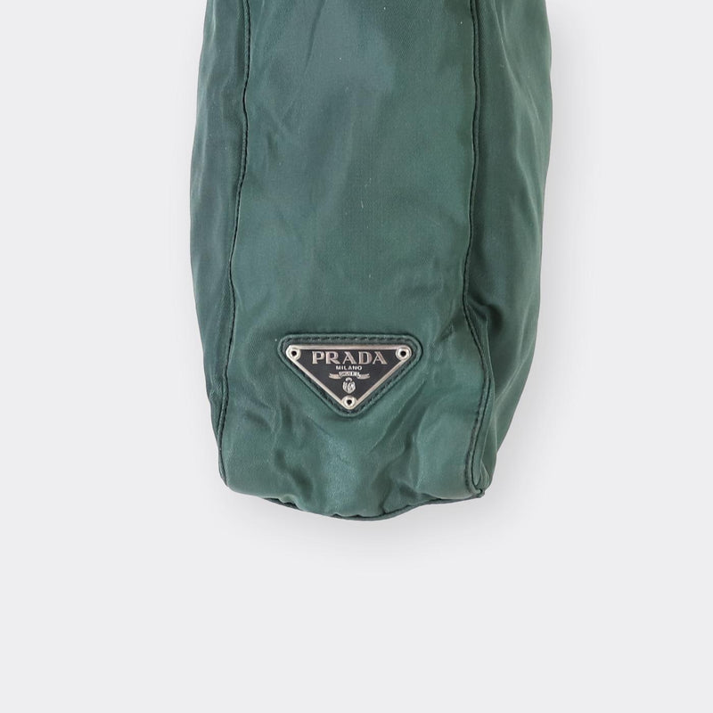Prada Dark Green Nylon Tote Bag